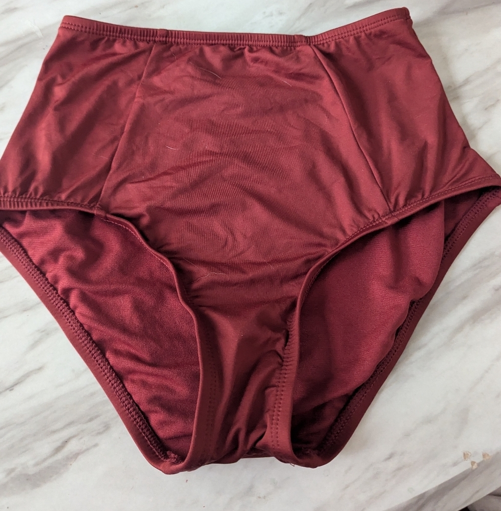 Kona Sol XS High Waisted Bikini Bottoms Rust Red Women’s Swim NWOT #G8